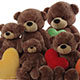 Teddy Bear - Shop By Size Top Head Cat Brown Teddy Bear Collections